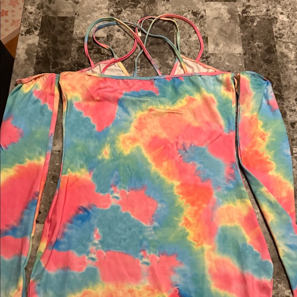 Colorful Tie-Dye Long Sleeve Top